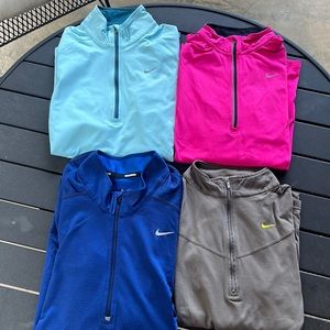 4 Nike half zip pullovers